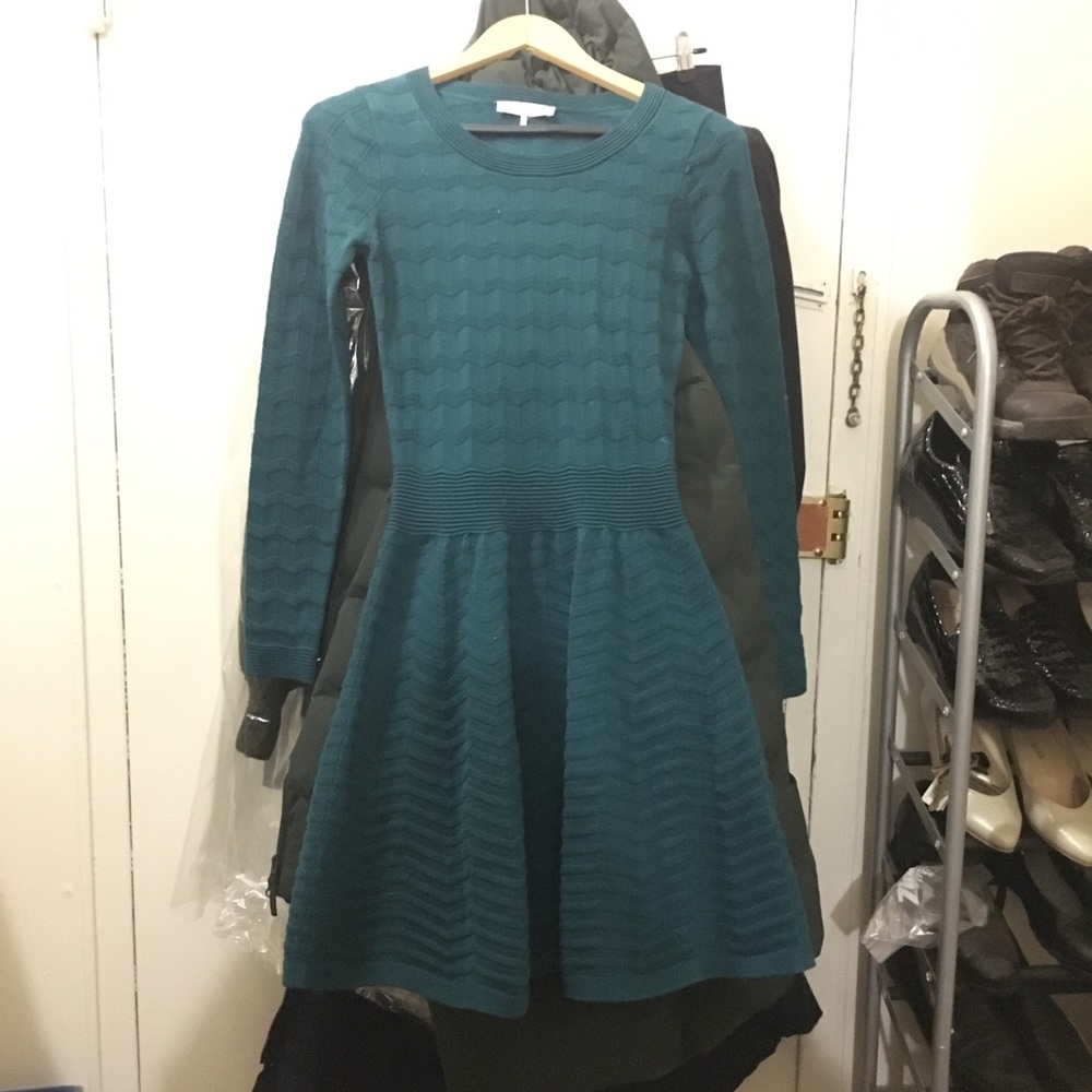 NWOT Sandro Dark Green Dress Size 1